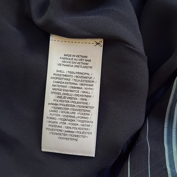 Lauren Ralph Lauren Stripe Print Crinkle Georgette Cascading Ruffle Midi Skirt. - Picture 14 of 16